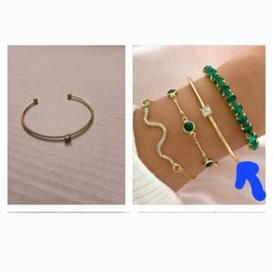 4/$30 New Gold Coloured Open Bracelet